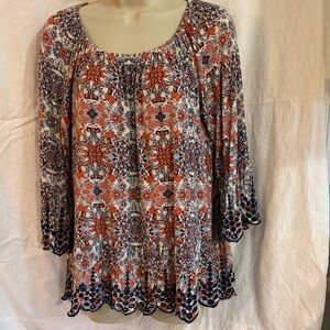 Fever Floral Bohemian Blouse - Multicolor Size S